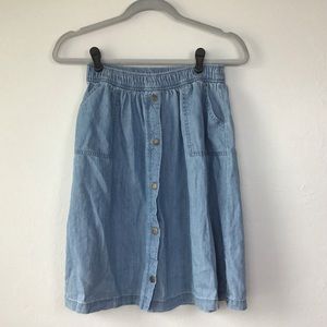 Kids Cat And Jack Stretchy Jean Skirt W/ Pockets